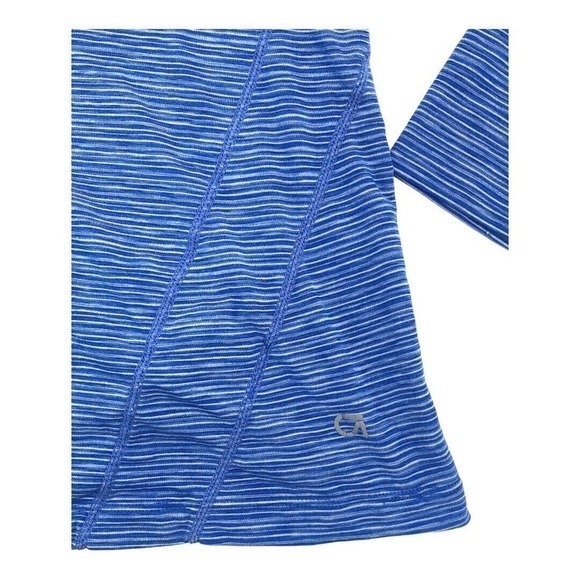 Gap Fit Work Out Long Sleeve Dri Fit Blue Stripe Womens Large - Picture 6 of 7